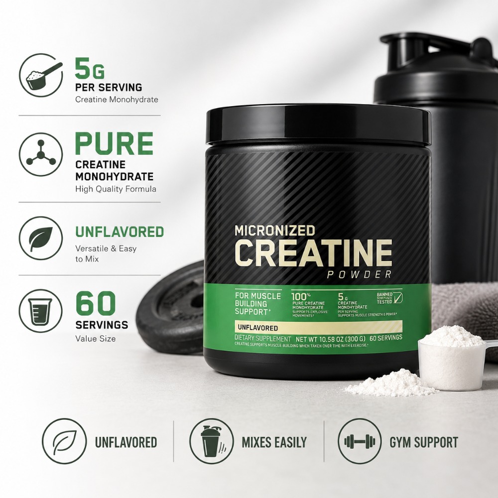 Nutrition Of Fitness - Bubuk Creatine Monohydrate 300g Mendukung Kekuatan