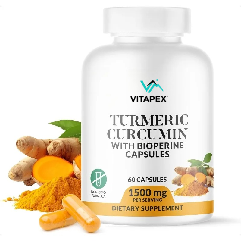 Turmeric Curcumin Capsule - Kurkumin Kunyit dan BioPerine 1500mg -