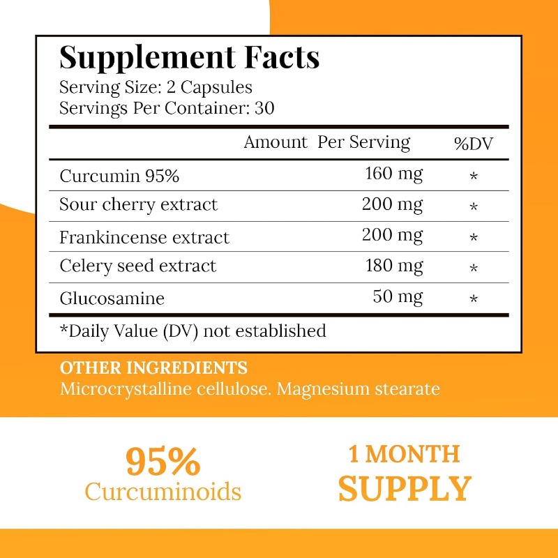 Kurkumin 95% Glukosamin Mengan - Turmeric Curcumin Capsule ulasan dan harga